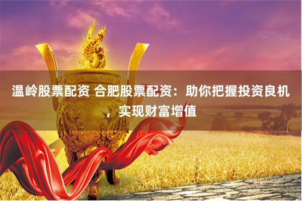 温岭股票配资 合肥股票配资：助你把握投资良机，实现财富增值