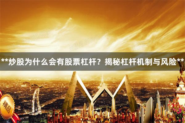 **炒股为什么会有股票杠杆?揭秘杠杆机制与风险**